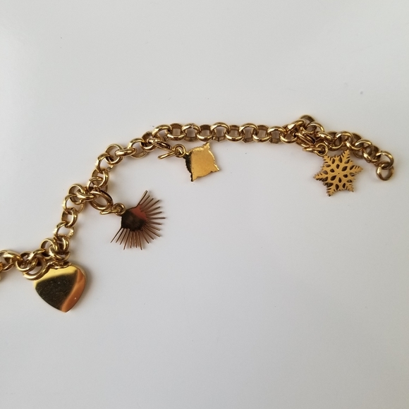 MaBoxCharm Gold Bracelet with Charms - Picture 5 of 10
